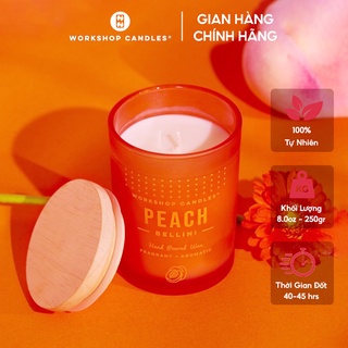 Nến thơm Peach Bellini Workshop Candles H&amp;H Home 8oz hương đào ngọt ngào