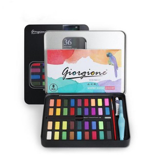 [Mã LIFEBOOK1 giảm 30K đơn 150K] Màu Nước 36 màu Giorgione FULL màu Cao Cấp, Màu vẽ viên nén hạnh phúc