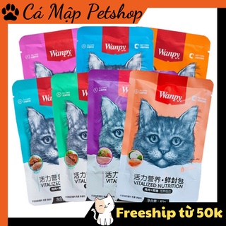Pate cho mèo WANPY, Pate cho mèo từ 3 tháng tuổi trở lên túi 80gr