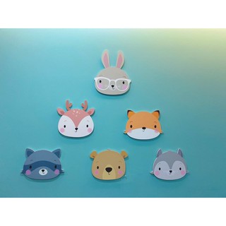 [SIÊU RẺ] TRANH GỖ DÁN TƯỜNG- DECOR TRANG TRÍ PHÒNG CHO BÉ YÊU. BỘ 6 TRANG HƯƠU THỎ GẤU