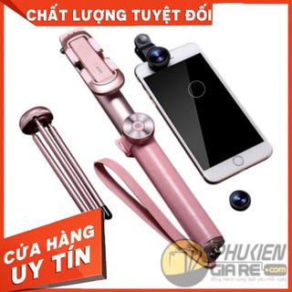 GẬY DA SELFIE BLUETOOTH + LENS + 3 CHÂN <br><br>WO-NEW.