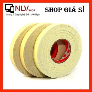 BĂNG KEO 2 MẶT CUỘN 13 VÒNG CAO 2CM #shopgiasi