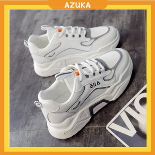 Giày thể thao nữ trắng giá rẻ độn đế giày nữ đế bằng cao cấp nhiều màu hot trend - A7