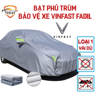 [VINFAST FADIL] Bạt vải dù oxford bảo vệ xe ô tô VinFast Fadil phủ trùm kín cao cấp , áo trùm xe 5 chỗ chống nắng, mưa