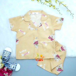 Đồ Mặc Nhà "Gấu - Giày xanh" Pijama Kate Thái - Cho Bé 8 - 38kg.