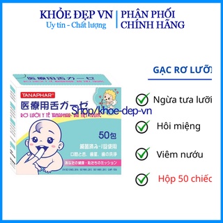 Gac rơ lưỡi cho bé Tanaphar an toàn mềm mại hộp 50 chiếc