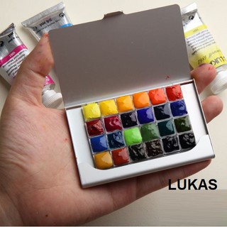 Pocket màu nước Lukas set mini 24 màu dung tích 0.5ml