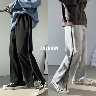 [ ẢNH THẬT) Quần thun ống rộng dây kéo 2 màu - Phong cách hàn quốc