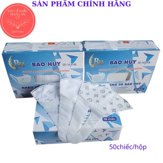 Khẩu Trang 3D Mask Bảo Huy Công Nghệ Nhật Bản Chống Giọt Bắn, Khói Bụi Hộp 50 cái