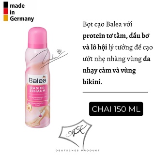 [ Hàng Đức ] Bọt, gel cạo lông nội địa Đức - Balea