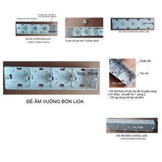 ĐẾ ÂM BỐN VUÔNG LiOA-LẮP CHÌM