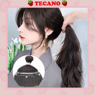Bộ 3 kẹp tóc giả xoăn Tecano tóc xoăn giả dài đẹp tự nhiên TG16
