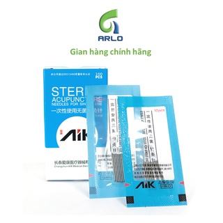 Kim châm cứu Khánh Phong AIK nguyên bản túi 10 sắc bén, thép không gỉ - Chính hãng Khánh Phong - Hộp túi 10 gồm 100 kim