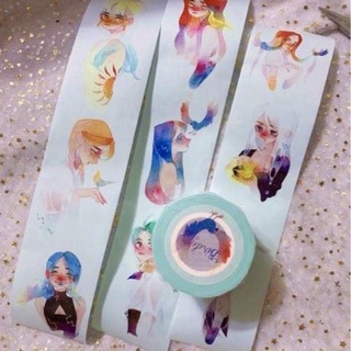 (Chiết theo chu kỳ) Băng dính washi tape hoạ tiết thiếu nữ chủ đề Birds