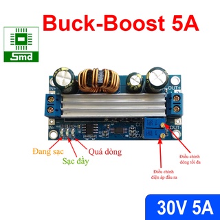 Mạch tự động ổn áp chỉnh dòng nâng hạp áp điều chỉnh ổn áp  5A ngồn DC 3V3,4,2V 12V 12,6V Buck boost Sạc pin hạn dòng