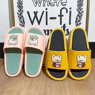 Dép lê nữ, dép quai ngang nữ hình gấu BEAR POPURLA siêu cute 2021 CHỌN TĂNG 1 Size