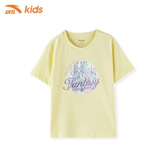 Áo phông bé gái Anta Kids W362128149-2, chất thun cotton co giãn 4 chiều, thấm hút tốt
