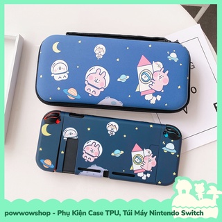 [Sẵn VN - Hỏa Tốc] Set Phụ Kiện Case Ốp ABS Gắn Dock, Túi Đựng Máy Cho Máy Game Cầm Tay Nintendo Switch Rabbit Moon