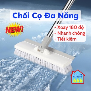 Chổi cọ đa năng SALE Cây chà sàn gạt kính nhà tắm, nhà vệ sinh thông minh cán dài 2 in 1 xoay 180 độ tiện lợI