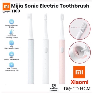 Bàn chải điện Xiaomi Mijia T100  (pin sạc) - kháng nước ipx7 - Bàn Chải Đánh Răng Mijia T100 - Hàng Chính Hãng