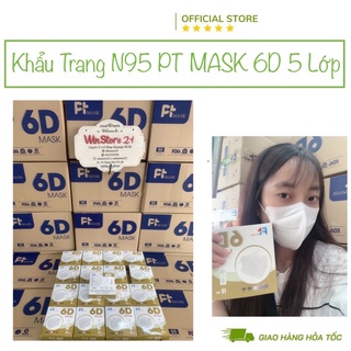 ( N95 _ 5 Lớp ) Khẩu Trang N95 PT MASK 6D 5 Lớp dày dặn Hộp 10 Khẩu Trang Công Ty Phương Tuyến.