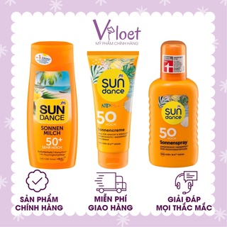 Kem &amp; xịt chống nắng mặt, body Sundance 50SPF không thấm nước, cho cả trẻ em - Shop Viloet