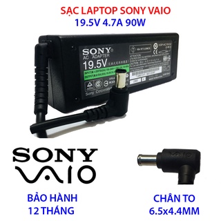 SẠC LAPTOP SONY VAIO 19.5V 4.7A 90W TẶNG KÈM DÂY NGUỒN BẢO HÀNH 12 THÁNG