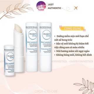 Son dưỡng môi Bioderma Atoderm Lèvres Stick Hydratant Moisturising Pháp