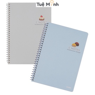 Vở note cornell B5 120 trang Klong bìa nhựa lò xo đơn C Notes ruột dot và caro (6x6)mm MS 587