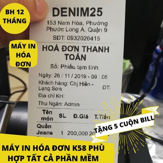 Máy In Bill Phần Mềm KiotViet (USB) - Máy in hóa đơn Tặng 5 Cuộn Bill