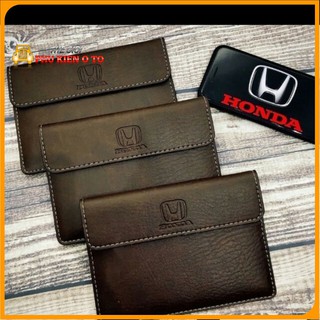 Ví đựng giấy tờ xe ô tô logo HONDA, Ví đựng đăng kiểm Bền- Đẹp