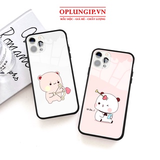 Ốp iphone sticker tình yêu ốp kính cho iphone 13 12 pro max mini 11 14 pro max plus x r xs max 7 8 plus 6 s plus se 2020