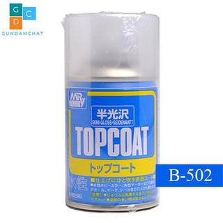 Sơn trong suốt Topcoat b502 Semi Gloss Mr Hobby bảo vệ mô hình