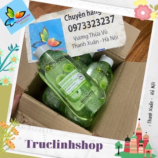 Nước hoa hồng Garnier 96% tinh chất màu xanh vị mho cho da thường 200ml