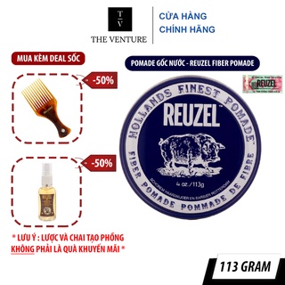 Sáp Vuốt Tóc Reuzel Fiber Pomade Chính Hãng - Pomade Heo Xanh Dương