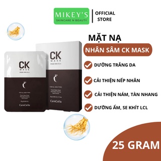 Mặt nạ Nhân Sâm dưỡng trắng da Hàn Quốc Carecella se khít lỗ chân lông, mờ nám tàn nhang Mikeybeauty92 (10 miếng)
