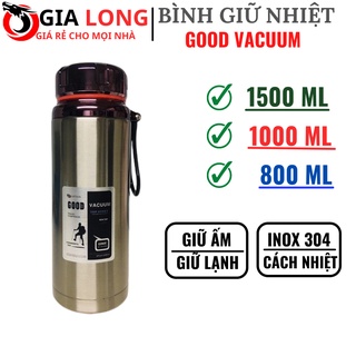 Bình Giữ Nhiệt GOOD VACCUM Dung Tích Lớn 1500ml Kèm Bộ Lọc Bình Chân Không Cách Nhiệt Thể Thao Bằng Thép Không Gỉ
