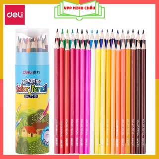Bút Chì Cốc Màu Deli [ Màu Đẹp ] Dùng Cho Học Sinh 12/18/24/36 Màu- Mã 7012/7013/7014/7015