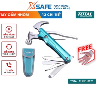 Búa đa năng cầm tay TOTAL THMFH0126 Búa đóng nhổ đinh, kẹp, cắt, bấm khóa cứng, thép Cr-V siêu bền cứng, chống rỉ sét