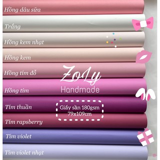 Giấy mỹ thuật 180gsm tông hồng tím 79x109cm