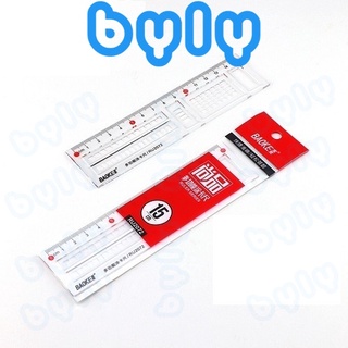 Thước kẻ đa năng 15cm, độ trong suốt cao Baoke RU2072