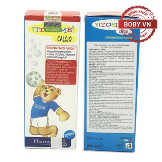 Fitobimbi Calcio bổ sung canxi và vitamin d cho bé - Lọ 200ml - Boby