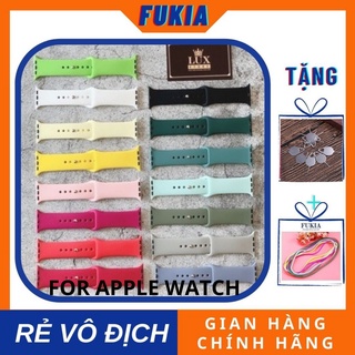 Dây silicon cho Apple Watch đồng Hồ Thông Minh iWatch 1/ 2/ 3/ 4/ 5/ 6/ 7/ SE size 38mm 40mm 41mm 42mm 44mm 45mm