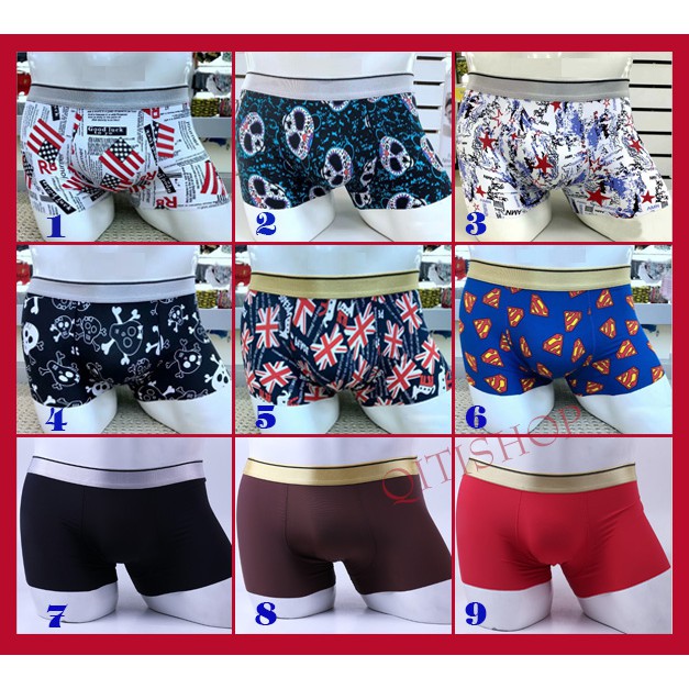 Quần Sịp Đùi Lụa Nam, Boxer Lụa Nam Độc Lạ - QA