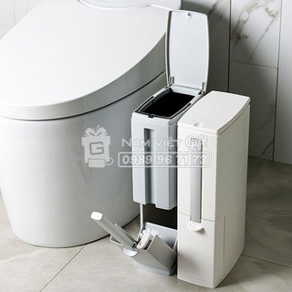 Thùng Rác Thông Minh Kèm Chổi Vệ Sinh Toilet