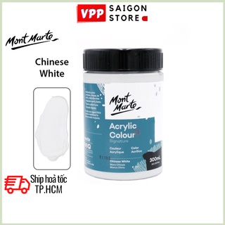 Màu Acrylic Mont Marte 300ml - Chinese White - Acrylic Colour Paint Signature 300ml (10.1oz) - MSCH3052