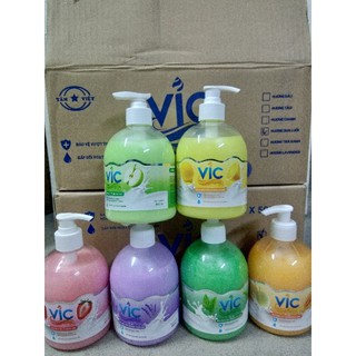 Nước rửa tay VIC 500ml⚡có 6 mùi hương thơm dễ chịu⚡chống vi khuẩn hiệu quả
