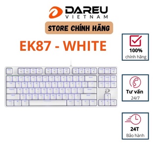 Bàn phím cơ Gaming Dareu EK87 Trắng White ( Blue / Brown / Red Switch )