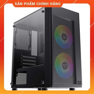 [Mã 55ELSALE1 giảm 7% đơn 300K] Vỏ Case Máy Tính XIGMATEK AERO BLACK 2F - M-ATX, 1 SIDE TEMPERED GLASS, 2 FAN X20F