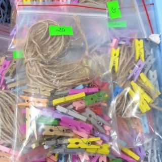 50 Kẹp Hình BTS Lung Linh Kèm 3 Mét Dây Bố